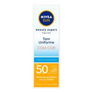 NIVEA SUN BEAUTY EXPERT PROTETOR SOLAR FACIAL COM COR FPS50