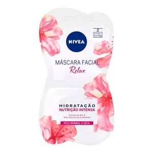 NIVEA MASCARA FACIAL RELAX PELE NORMAL A SECA 7,5G 2UN