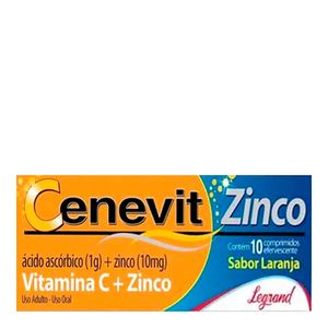 CENEVIT ZINCO 1G/10MG 10CPR EFERVESCENTES