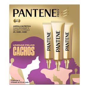 AMPOLA DE TRATAMENTO PANTENE UNIDAS PELOS CACHOS 15ML 3UN