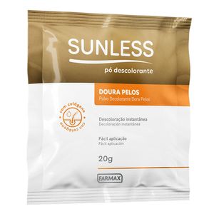 DESCOLORANTE SUNLESS COM COLAGENO EM PO 20G