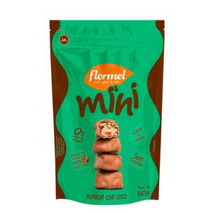 MINI BOMBOM FLORMEL COM COCO ZERO AÇUCAR 70G