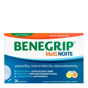 BENEGRIP MULTI NOITE 20CPR