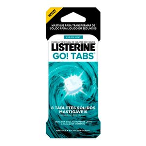 ENXAGUATORIO BUCAL LISTERINE GO TABS CLEAN MINT 8TABLETES MA
