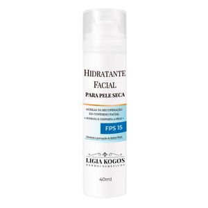 HIDRATANTE FACIAL LIGIA KOGOS FPS15 PELE SECA 40ML