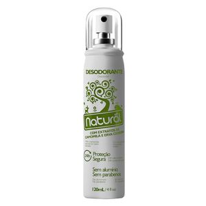 DESODORANTE NATURAL SPRAY COM EXTRATO DE CAMOMILA E ERVA CID