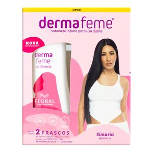 SABONETE LIQUIDO INTIMO DERMAFEME FLORAL 2UN 200ML