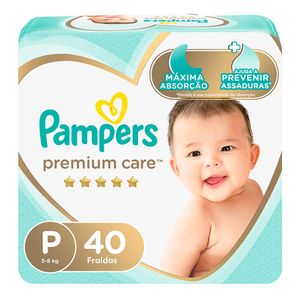 FRALDA PAMPERS PREMIUM CARE P 40UN