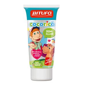 GEL DENTAL BITUFO COCORICO SEM FLUOR MORANGO 90G