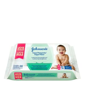 LENÇO UMEDECIDO JOHNSONS BABY TOQUE FRESQUINHO 96UN