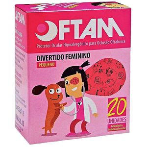 PROTETOR OCULAR OFTAM DIVERTIDO FEMININO PEQUENO 20UN