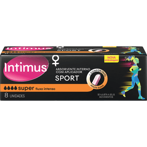 ABSORVENTE INTIMUS INTERNO SPORT SUPER COM APLICADOR 8UN