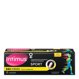 ABSORVENTE INTIMUS INTERNO SPORT MEDIO COM APLICADOR 8UN