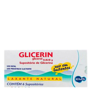 GLICERIN SUPOSITORIO GLICERINA INFANTIL 6UN