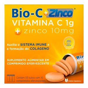 BIO C ZINCO 1G/10MG 30CPR EFERVESCENTES