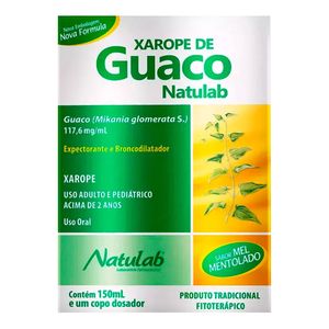 XAROPE DE GUACO 117,6MG/ML NATULAB SEM AÇUCAR 150ML