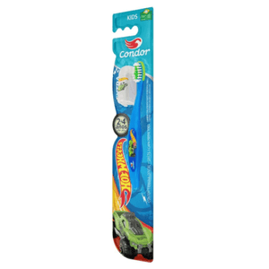ESCOVA DENTAL INFANTIL CONDOR  HOT WEELLS 2 A 4ANOS MACIA