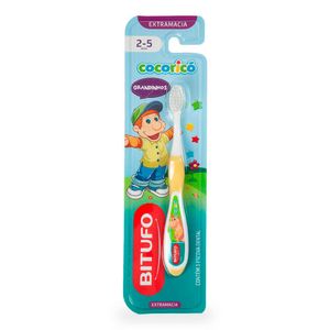 ESCOVA DENTAL INFANTIL BITUFO COCORICO 2 A 5ANOS EXTRA MACIA