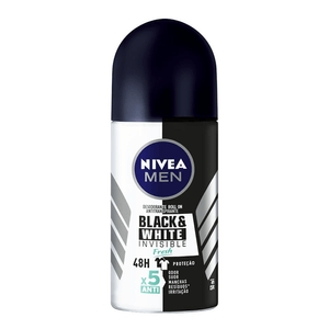 NIVEA DESODORANTE ROLL ON INVISIBLE BLACK WHITE FRESH MEN 50