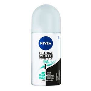 NIVEA DESODORANTE ROLL ON INVISIBLE BLACK WHITE FRESH 50ML
