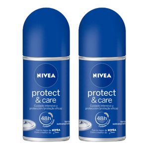 NIVEA DESODORANTE ROLL ON PROTECT CARE 50ML 2UN