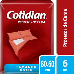 PROTETOR DE CAMA COTIDIAN 80X60CM TAMANHO UNICO 6UN