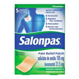 SALONPAS PAIN RELIEF PATCH 7CMX10CM 5ADESIVOS