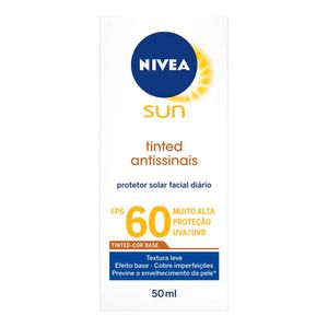 NIVEA SUN TINTED PROTETOR SOLAR ANTISSINAIS FPS60 50ML