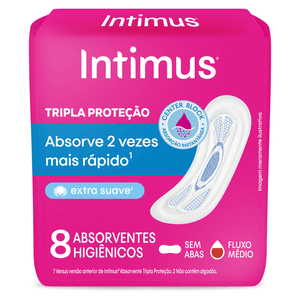 ABSORVENTE INTIMUS GEL NORMAL SUAVE SEM ABAS 8UN