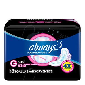 ABSORVENTE ALWAYS NOITES TRANQUILAS COBERTURA SUAVE COM ABAS