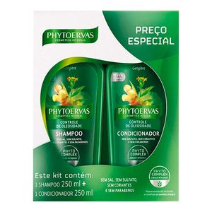 SHAMPOO PHYTOERVAS CONTROLE OLEOSIDADE 250ML MAIS CONDICIONA