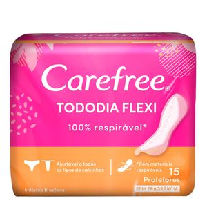 PROTETOR DIARIO CAREFREE FLEXI SEM PERFUME 15UN