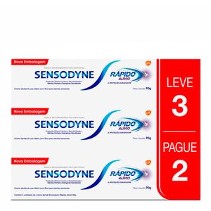 CREME DENTAL SENSODYNE RAPIDO ALIVIO 90G LEVE3 PAGUE2