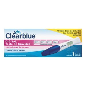 TESTE DE GRAVIDEZ CLEARBLUE DIGITAL COM INDICAÇAO DE SEMANAS