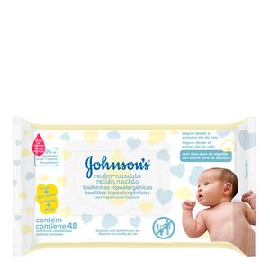 LENÇO UMEDECIDO JOHNSONS BABY RECEM NASCIDO 48UN