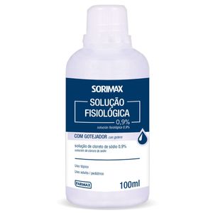 SOLUÇAO FISIOLOGICA 0,9% SORIMAX 100ML