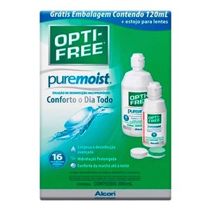 OPTI FREE PUREMOIST 300ML GRATIS 120ML E ESTOJO (EDIÇAO LIMI