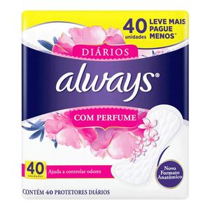 PROTETOR DIARIO ALWAYS COM PERFUME 40UN
