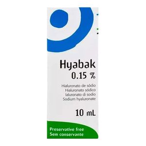 HYABAK 0,15% SOLUÇAO OFTALMICA 10ML