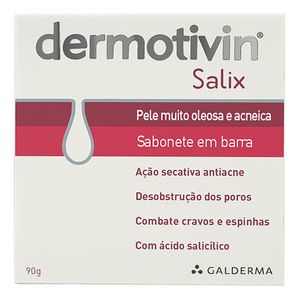 DERMOTIVIN SALIX SABONETE EM BARRA PELE OLEOSA OU ACNEICA 90