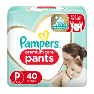 FRALDA PAMPERS PANTS P 40UN