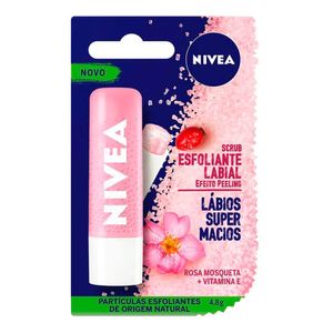 NIVEA PROTETOR LABIAL ESFOLIANTE ROSA MOSQUETA 4,8G
