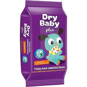 TOALHINHAS UMEDECIDAS DRY BABY PLUS 100UN