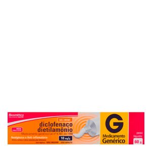 DICLOFENACO DIETILAMONIO BIO 10MG/G GEL CREME 60G GEN