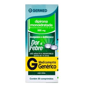DIPIRONA SODICA GERM 500MG 30CPR GEN