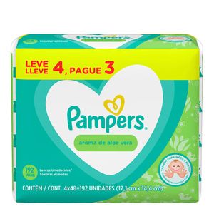 LENÇO UMEDECIDO PAMPERS ALOE VERA 48UN 4UN