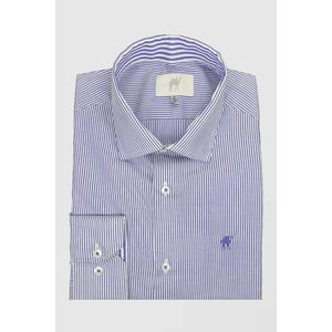 Camisa Custom  sem Bolso Manga Longa Azul Escuro