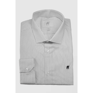 Camisa Manga Longa sem Bolso Listrado Preto