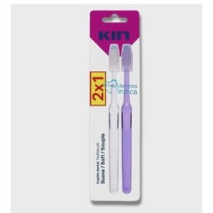 ESCOVA DENTAL KIN 2X1 SUAVE COM PROTETOR DE CERDAS