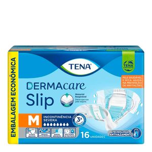 FRALDA TENA SLIP DERMACARE M 16UN